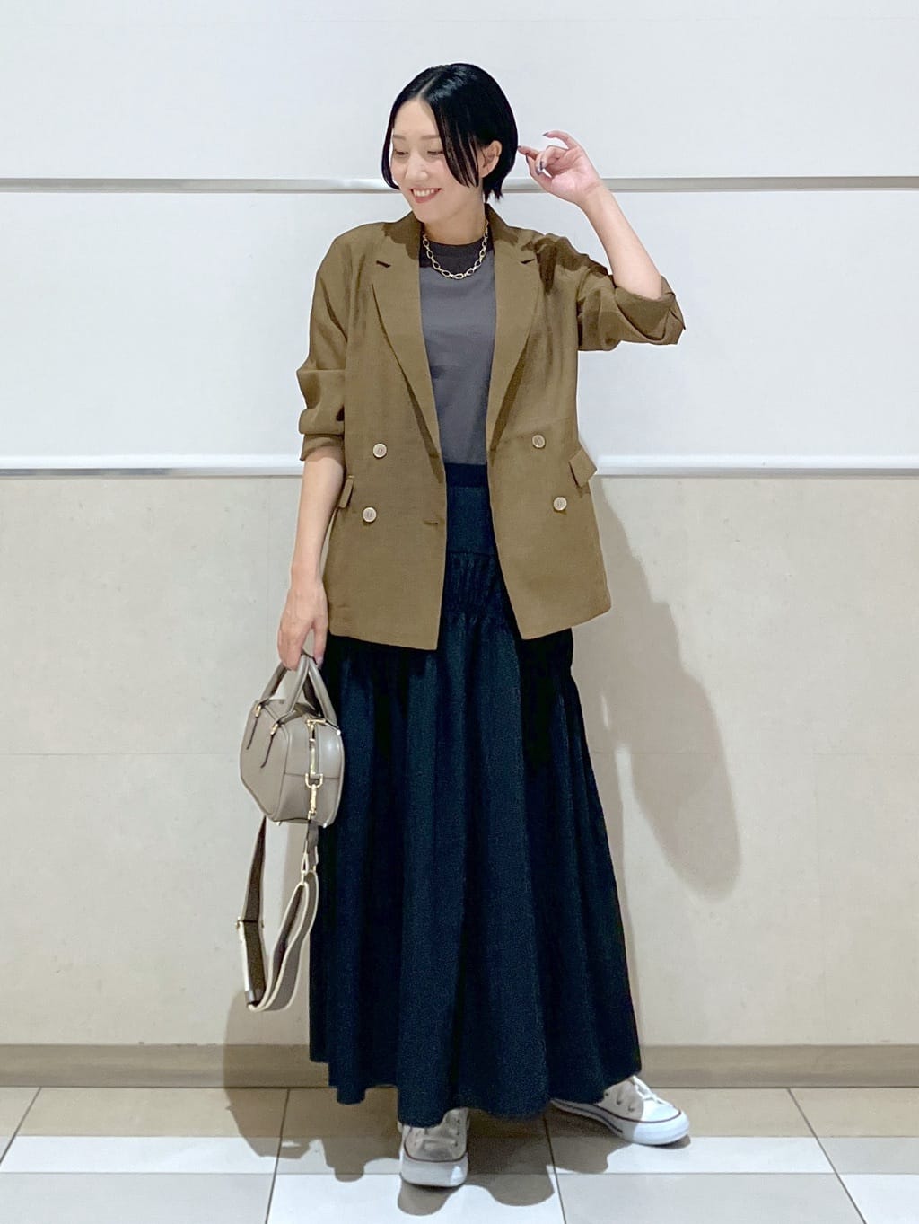 eriko さんの「Dessin｜【洗える】オーガニックコットンフレンチスリーブ」を使ったコーディネート