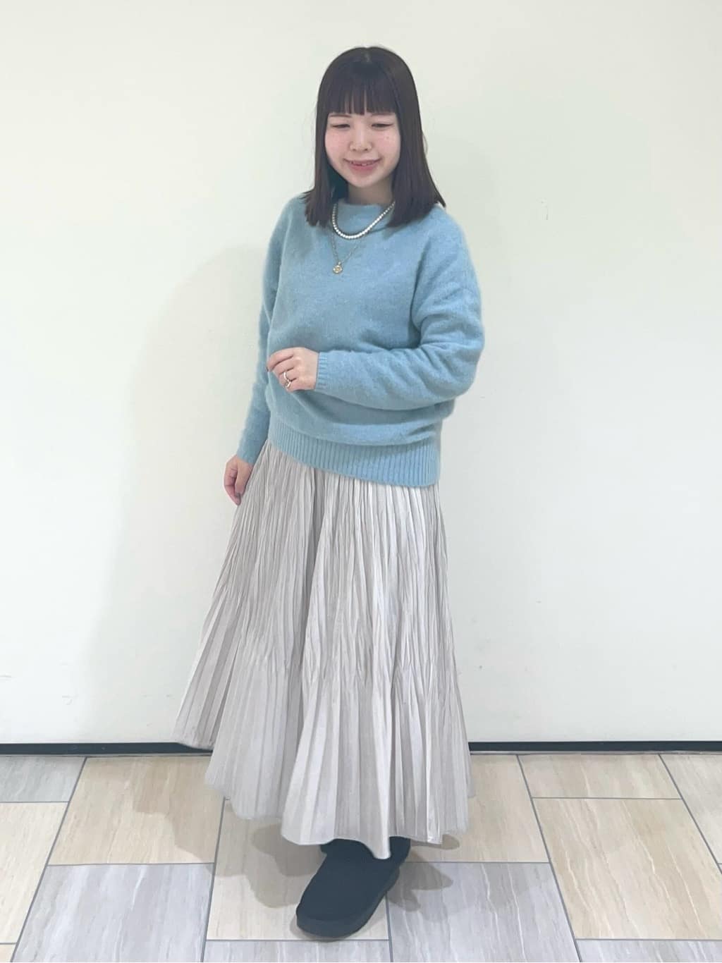 Mitsukiさんの「UNTITLED｜【大人な品格/ふわふわニット】フォックスカシミヤ コクーンニット」を使ったコーディネート