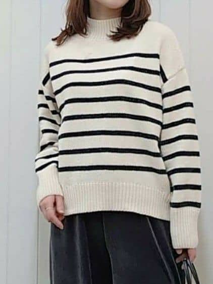 itoさんの「Dessin｜【洗える】ハイネックベロアモールニット」を使ったコーディネート