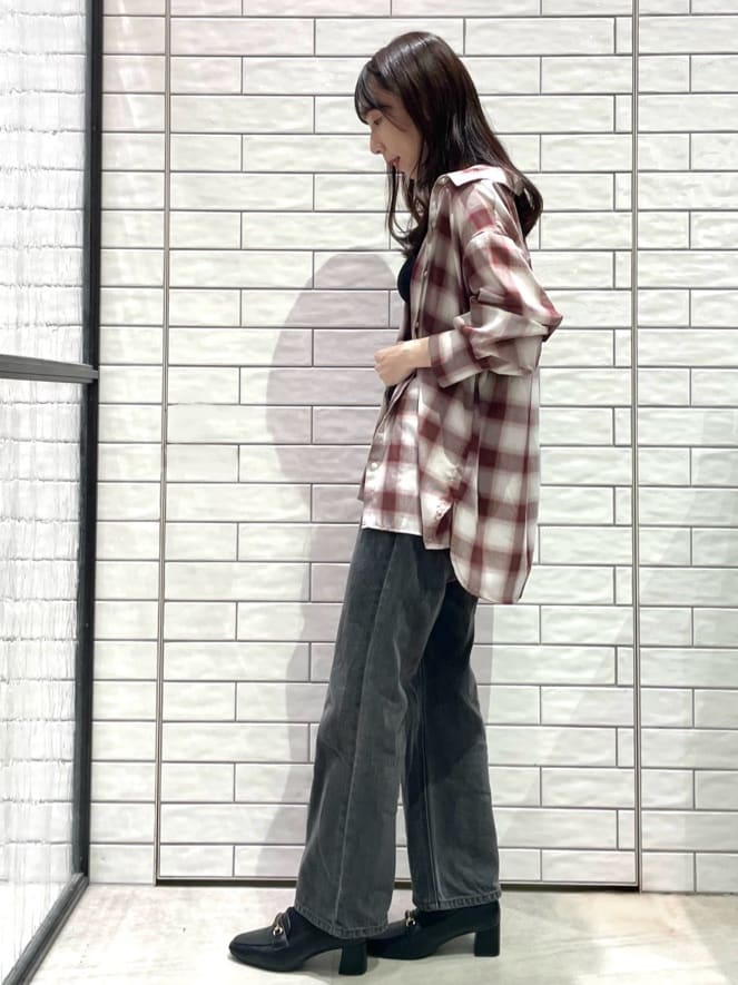 ayakaさんの「OPAQUE.CLIP｜オンブレチェックシャツ【洗濯機洗い可】」を使ったコーディネート