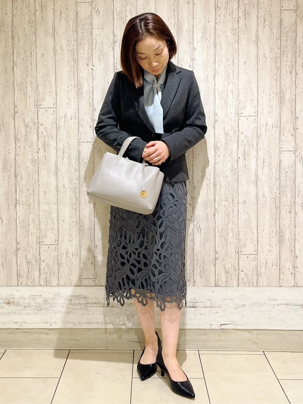 kcさんの「index｜《5色展開／XS-LLサイズ》ストレッチテーラードジャケット／セットアップ対応【イージーアイロン】」を使ったコーディネート