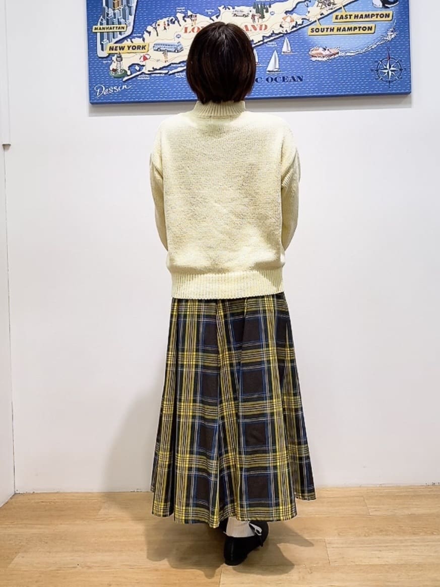 Hamaさんの「Dessin｜【洗える】ハイネックベロアモールニット」を使ったコーディネート