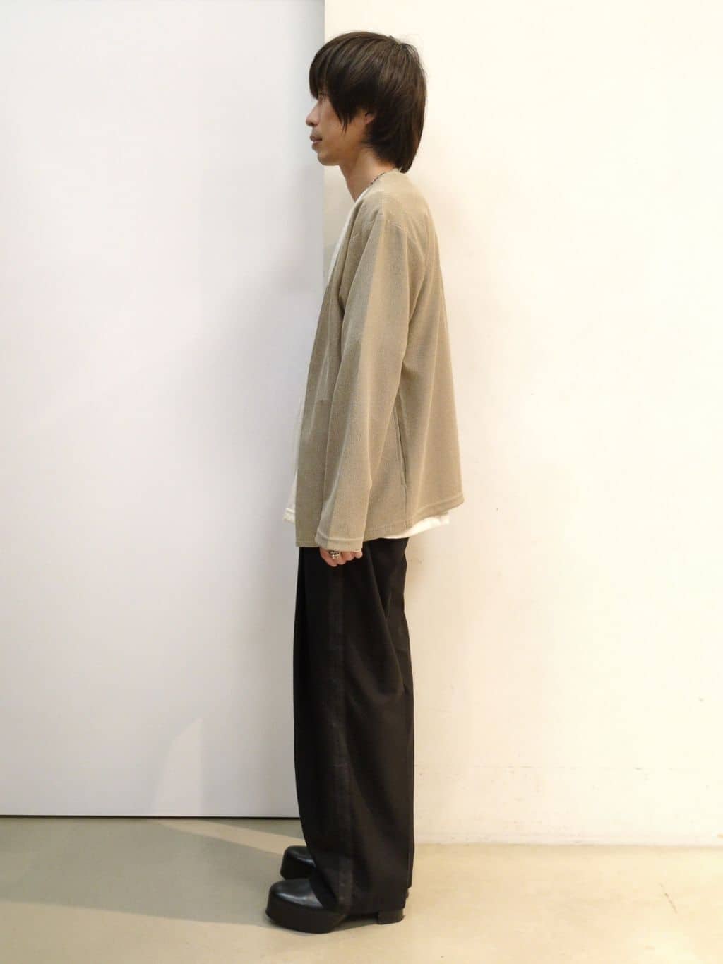 takeさんの「THE SHOP TK｜シャリルジャージ カーディガン 洗濯機OK/吸水速乾/イージーケア/セットアップ可」を使ったコーディネート