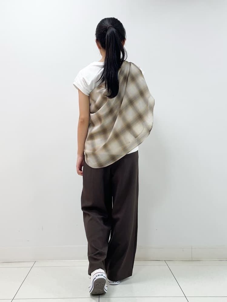 yasuokaさんの「Dessin｜【洗える】オーガニックコットンフレンチスリーブ」を使ったコーディネート