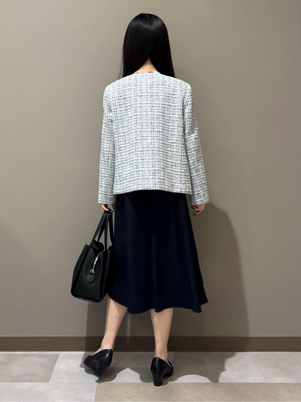 KEIKOさんの「INDIVI｜【セレモニー／洗える】ミックスツイードライトジャケット」を使ったコーディネート