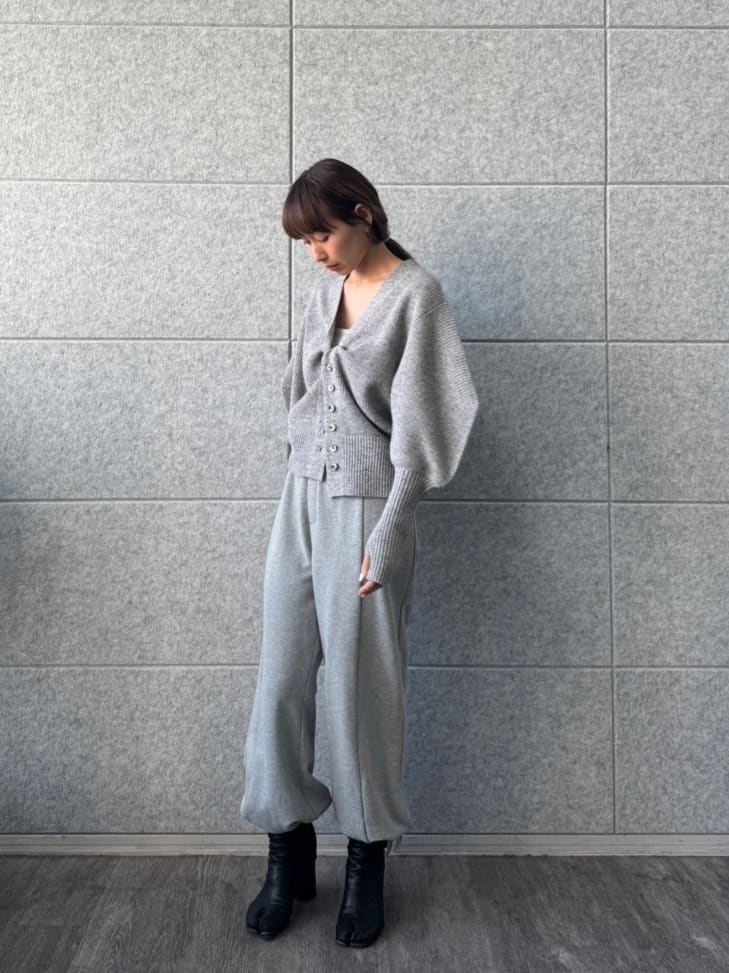 designer yukaさんの「CODE A｜puff cardigan」を使ったコーディネート