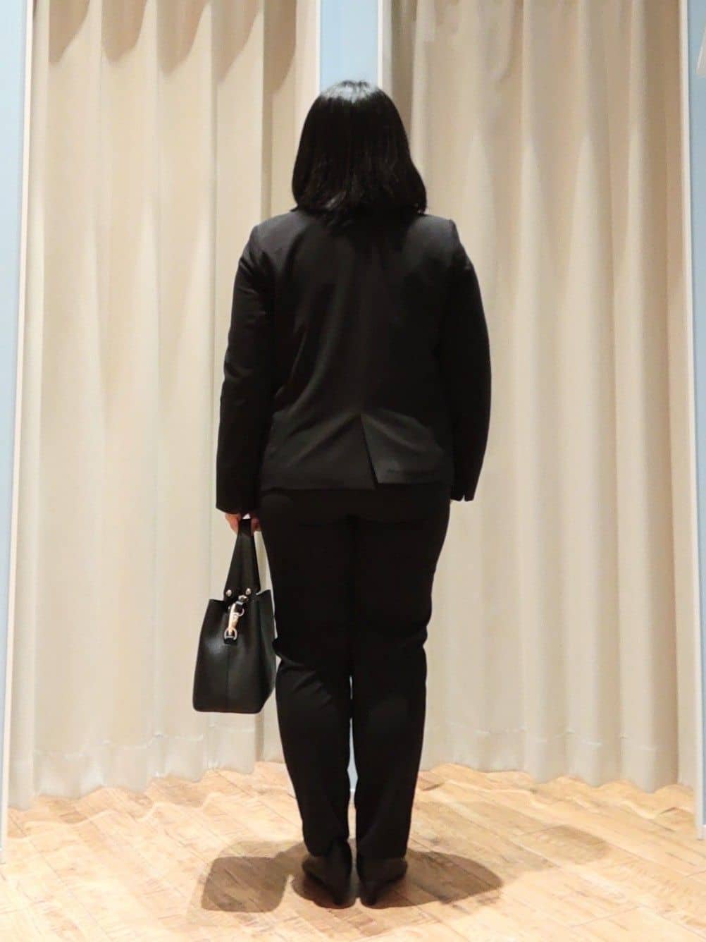 りんさんの「SHOO･LA･RUE｜◆【洗える/S-3L/セットアップ可】セレモニーや通勤に カットジョーゼット Vネックジャケット」を使ったコーディネート