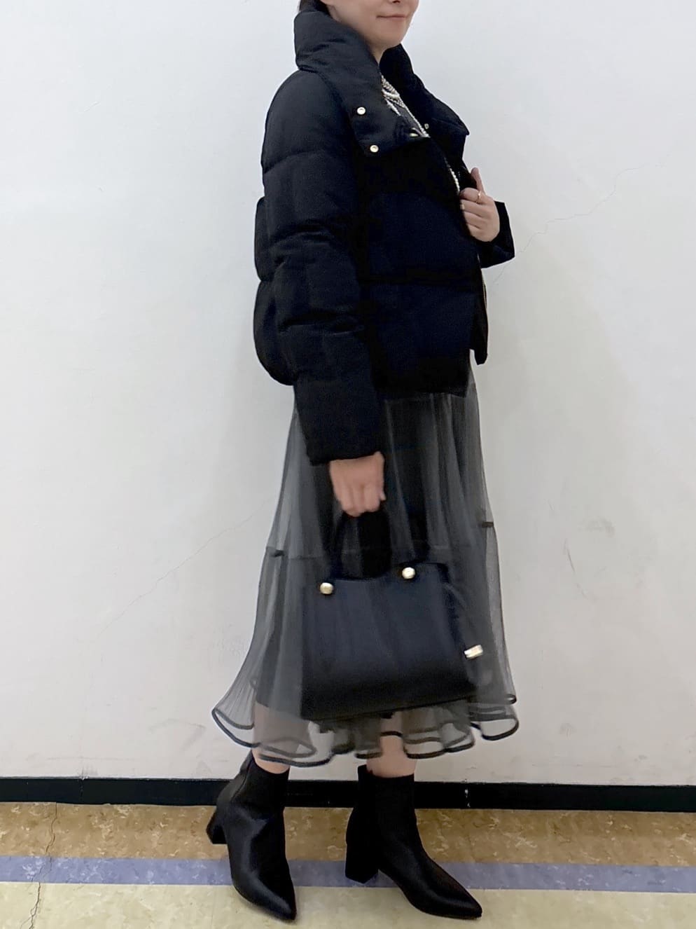akariさんの「index｜KAWADAダウンショートコート【撥水／洗濯機OK／静電気防止裏地】《XS～LL》」を使ったコーディネート