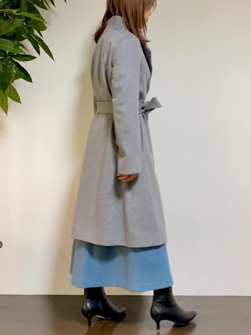 tomoさんの「UNTITLED｜【日本製／2WAY衿】スタンドカラー ロングコート」を使ったコーディネート