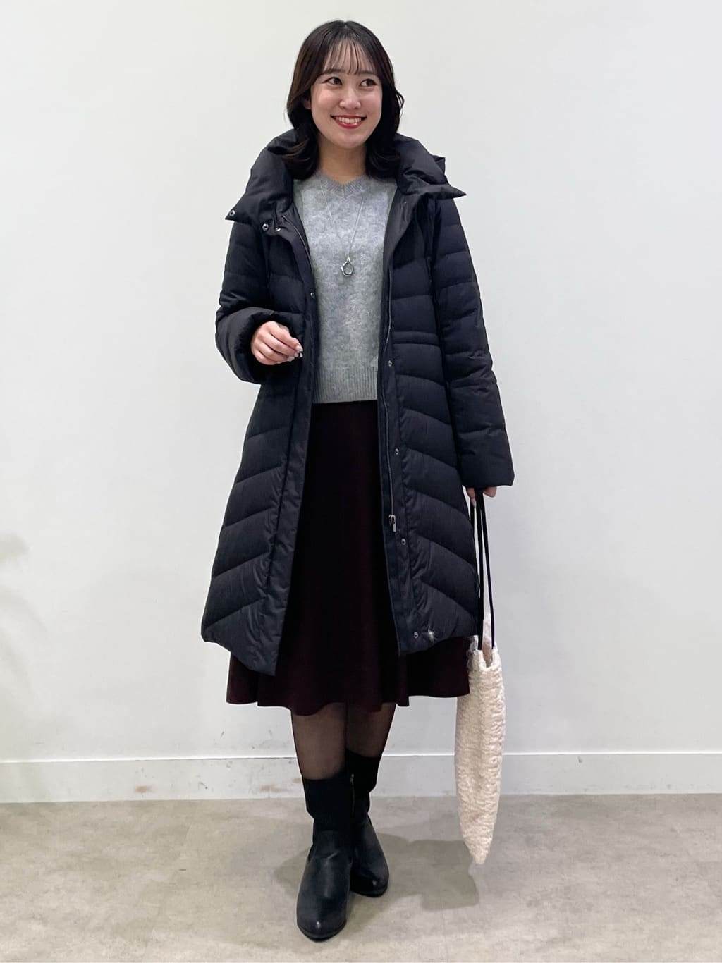 yukariさんの「Reflect｜【SS-4Lサイズ／ウエスト調整可】フーデッドロングダウンコート」を使ったコーディネート