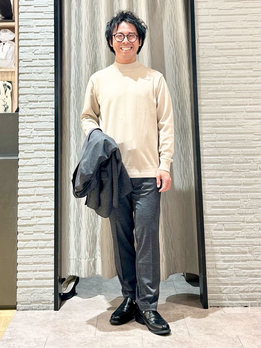KENJI Iさんの「THE SHOP TK｜【動きやすい、快適ビジネスジャケット】TRジャージ ジャケット　セットアップ可/洗濯機OK/ストレッ」を使ったコーディネート