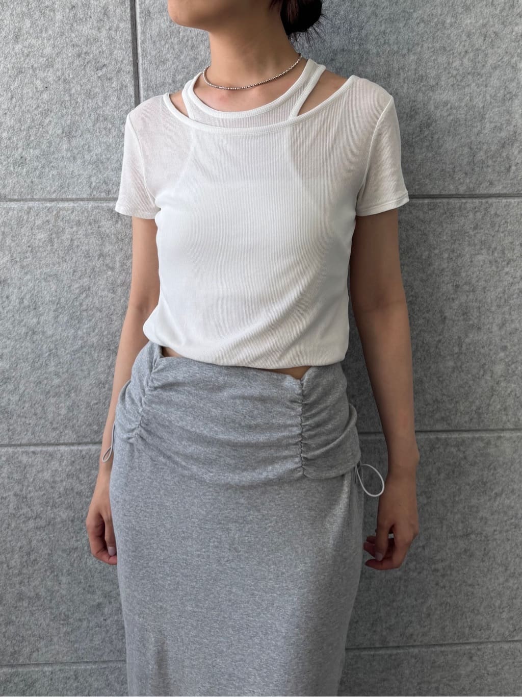 uchi__yamaさんの「CODE A｜drawstring skirt dress」を使ったコーディネート