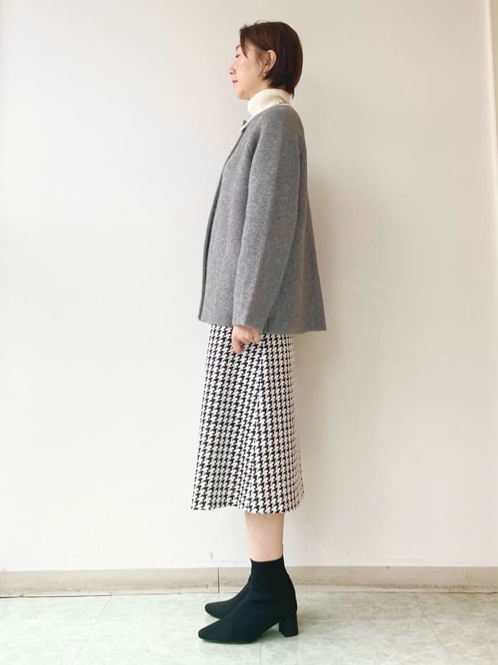 aliceさんの「UNTITLED｜【軽アウター/ミドル丈】ウールニットコーディガン」を使ったコーディネート