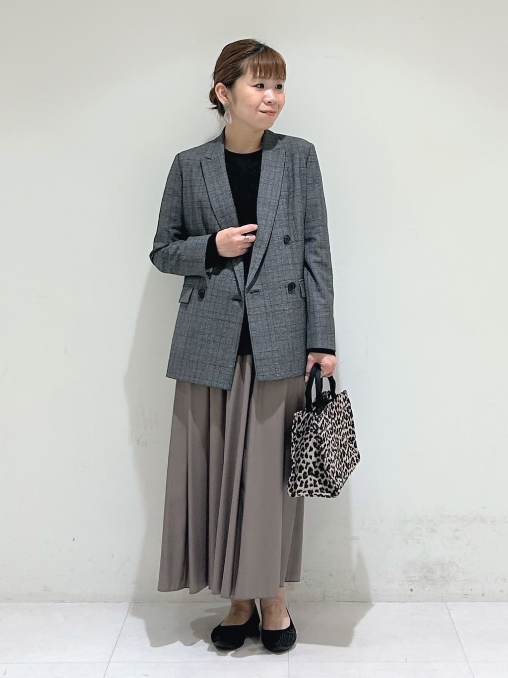 tsuyuさんの「INDIVI｜【洗える／オンオフ】チェック柄ダブルジャケット」を使ったコーディネート