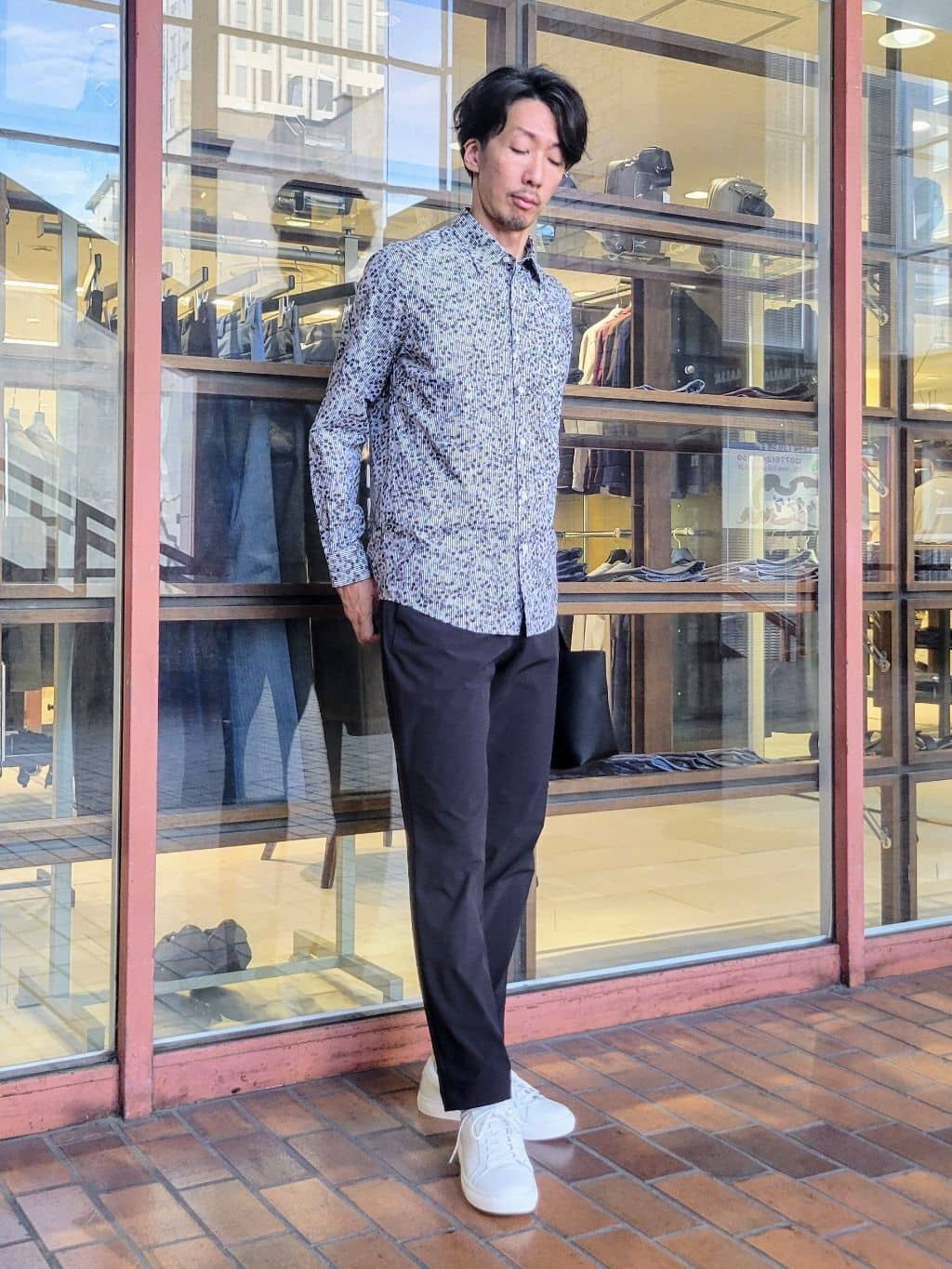 piroyaさんの「TAKEO KIKUCHI｜ストライプ小花 長袖シャツ」を使ったコーディネート