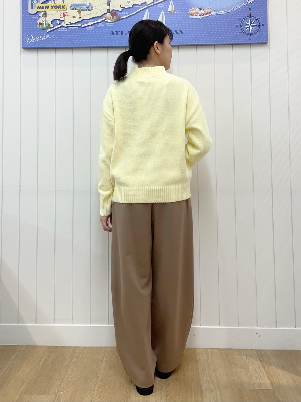 Mayaさんの「Dessin｜【洗える】ハイネックベロアモールニット」を使ったコーディネート