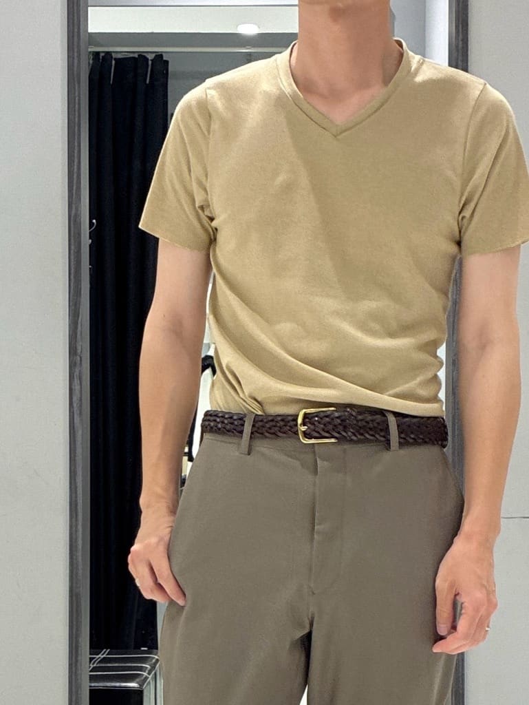 わいずみさんの「TAKEO KIKUCHI｜【抗菌防臭／9色5サイズ展開】ハニカムメランジ ポロシャツ」を使ったコーディネート