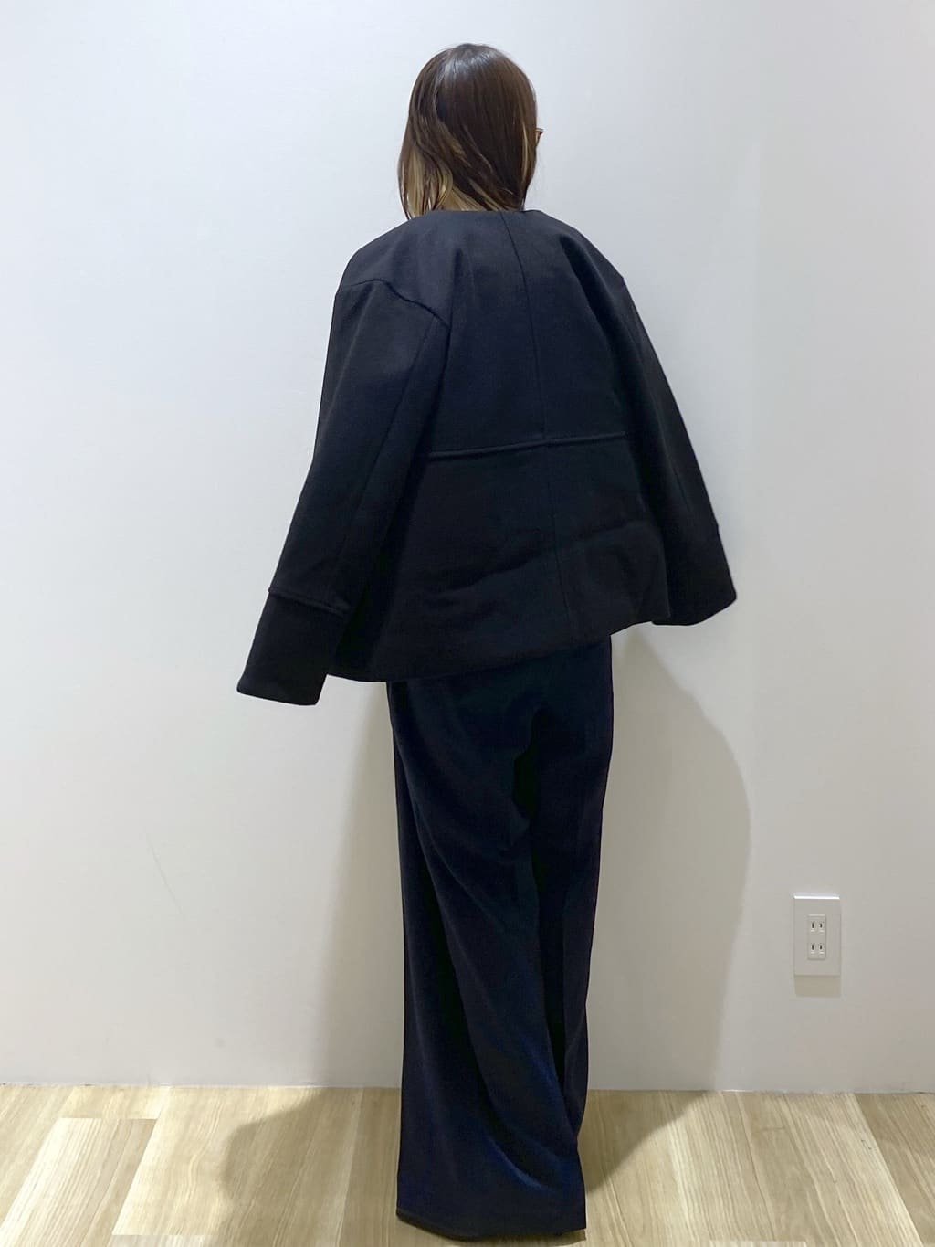 えりさんの「OPAQUE.CLIP｜ウールライクメルトンノーカラーコート【洗濯機洗い可】」を使ったコーディネート