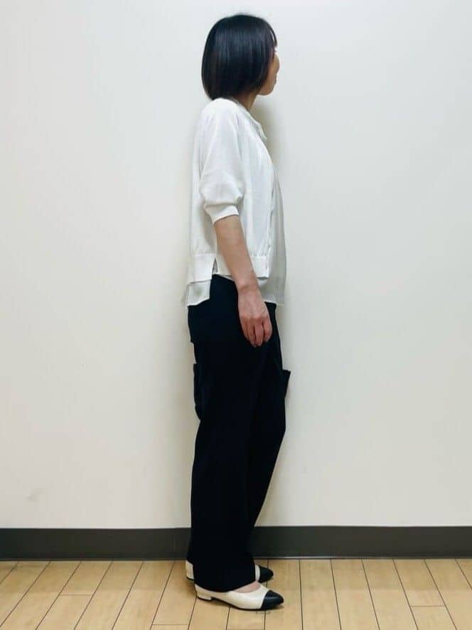 Riiさんの「Reflect｜【選べる5色◎／マシンウォッシュ可】シャーリングデザインブラウス」を使ったコーディネート