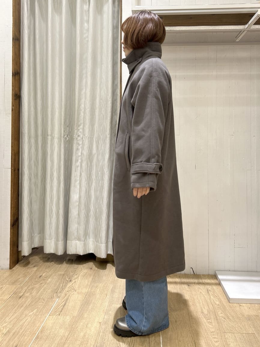 ga_riさんの「THE SHOP TK｜ジャージメルトンスタンドカラーコート」を使ったコーディネート