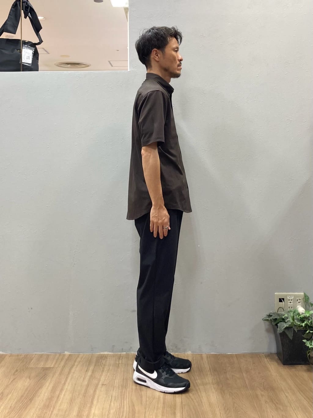シュンさんの「TAKEO KIKUCHI｜【COOL CITY WEAR】ストライプジャージ ボタンダウンシャツ /接触冷感」を使ったコーディネート
