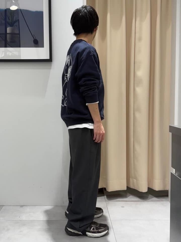 はさんの「THE SHOP TK｜PEANUTS ／ ピーナッツ スヌーピー ミニ裏毛スウェット」を使ったコーディネート