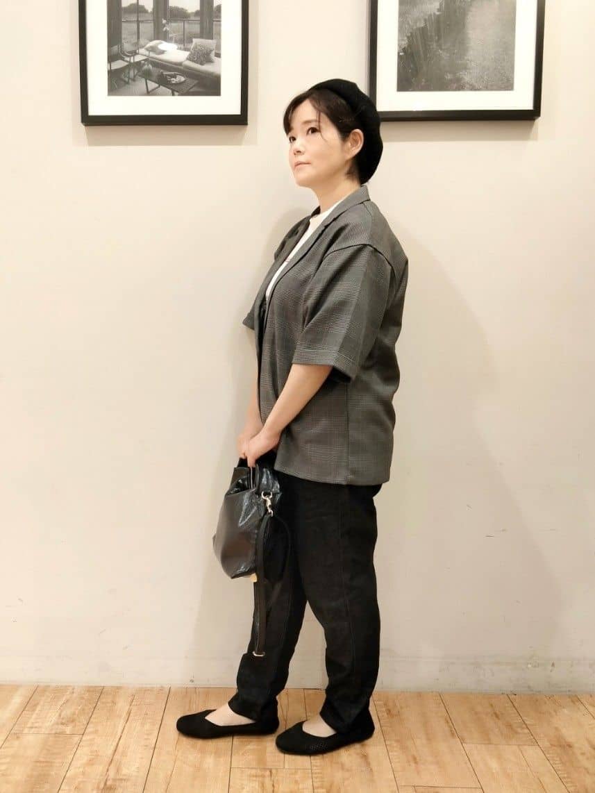 SHOOLARUEさんの「SHOO･LA･RUE｜【セットアップ可/洗濯後しわになりにくい】5分袖テーラードジャケット」を使ったコーディネート