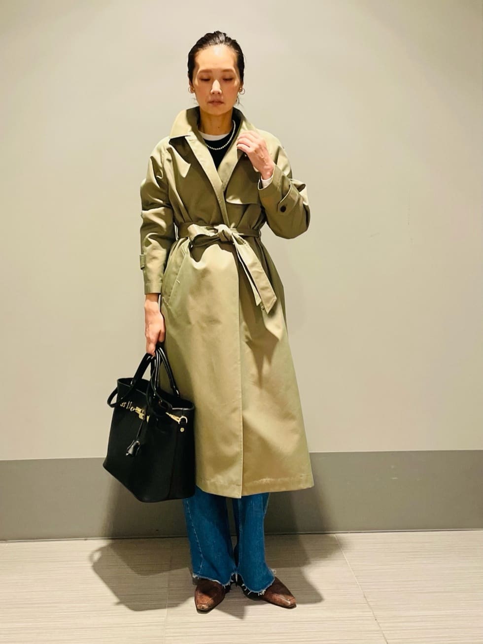 Annさんの「DRESSTERIOR｜ストレッチフルニードルニット」を使ったコーディネート