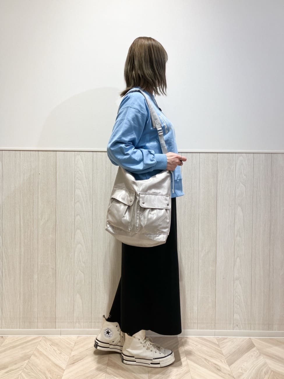 shokoさんの「SHOO･LA･RUE｜【綿100%/洗濯機可/S-LL/選べる4柄】ゆるく決めたい日に プリントアソートスウェット」を使ったコーディネート