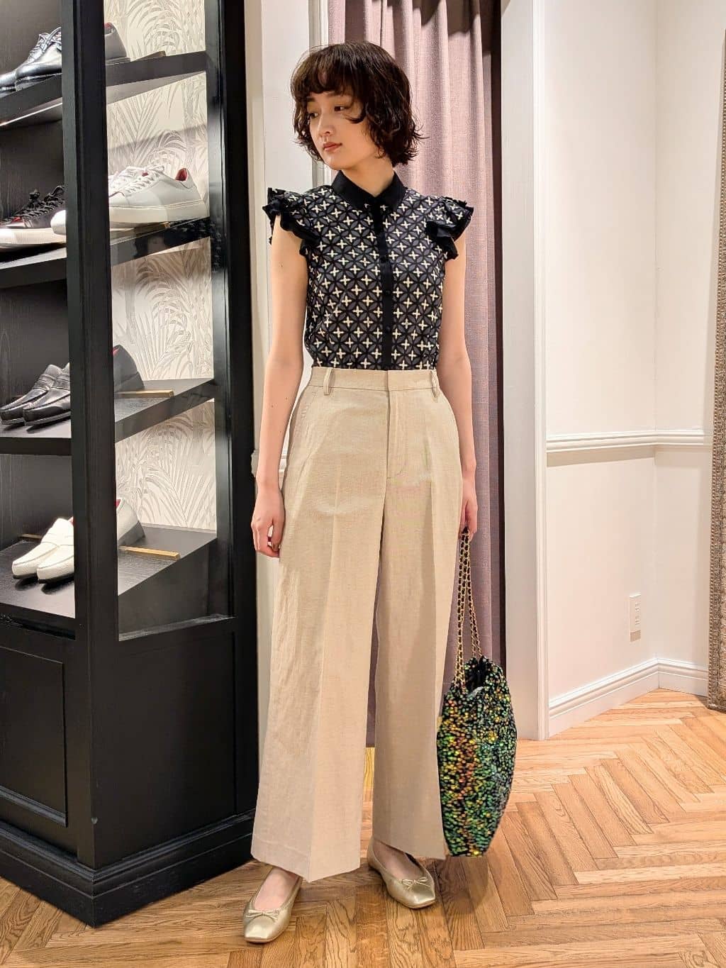 saoriさんの「DRESSTERIOR｜◆ソフトレザーバレエシューズ」を使ったコーディネート
