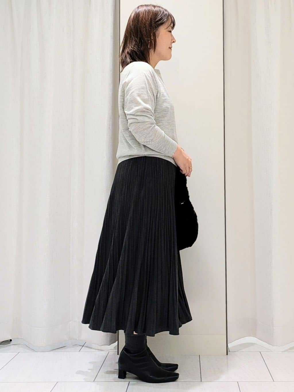 Onumaさんの「UNTITLED｜【アンサンブル可/洗える/ボタンなし】シルクウールカシミヤ 着流しカーディガン」を使ったコーディネート