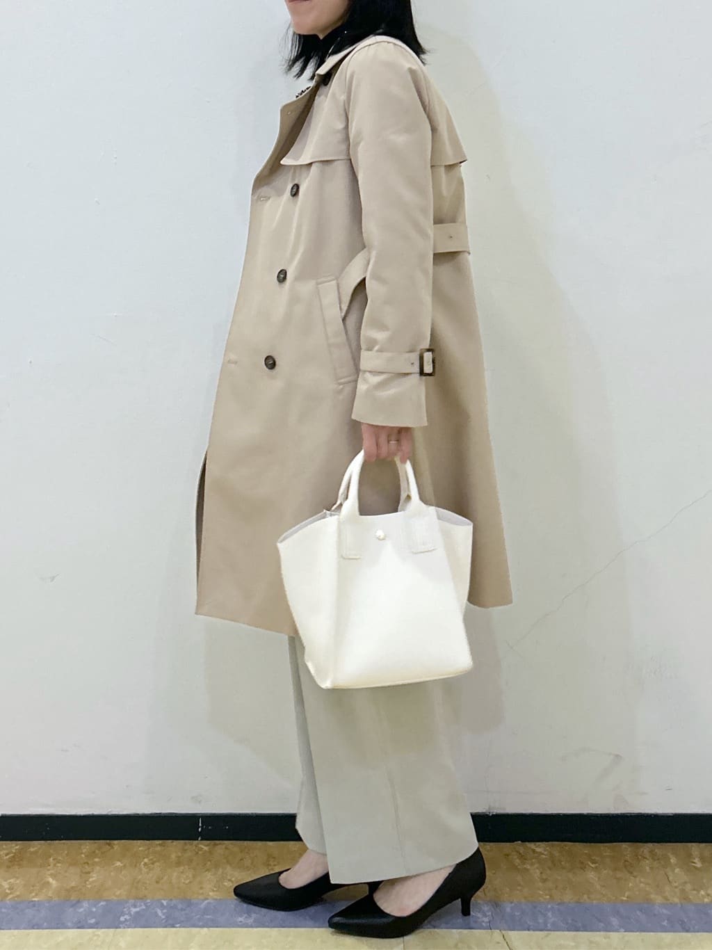 su.さんの「index｜【軽量／2WAY】台形ミドルトートバッグ」を使ったコーディネート