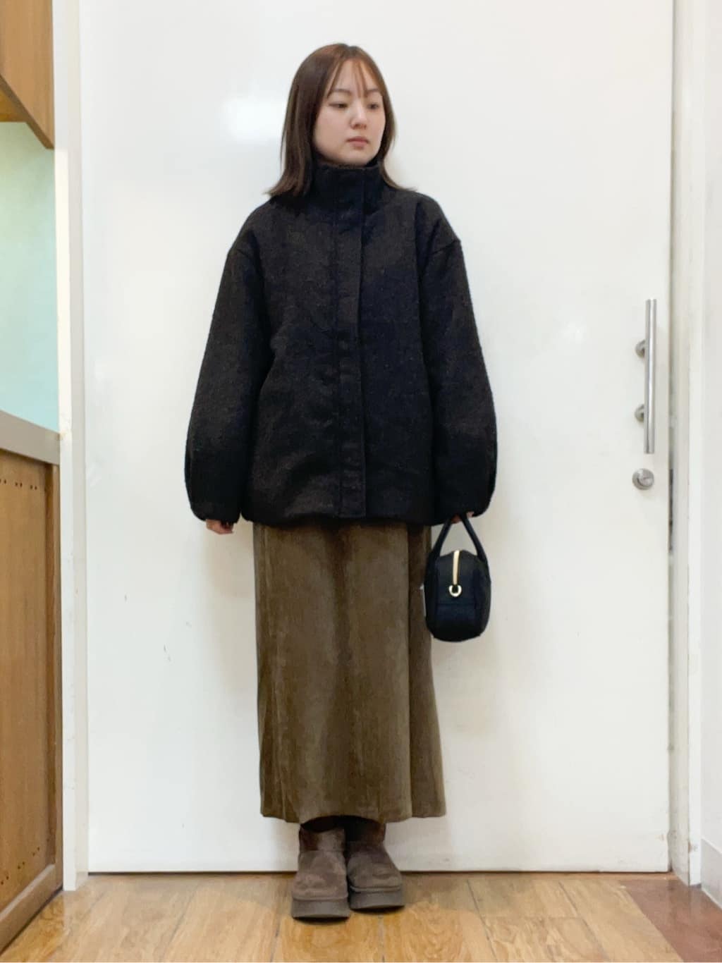 sakiさんの「SHOO･LA･RUE｜【S-LL】美シルエットの タンドツイードブルゾン」を使ったコーディネート