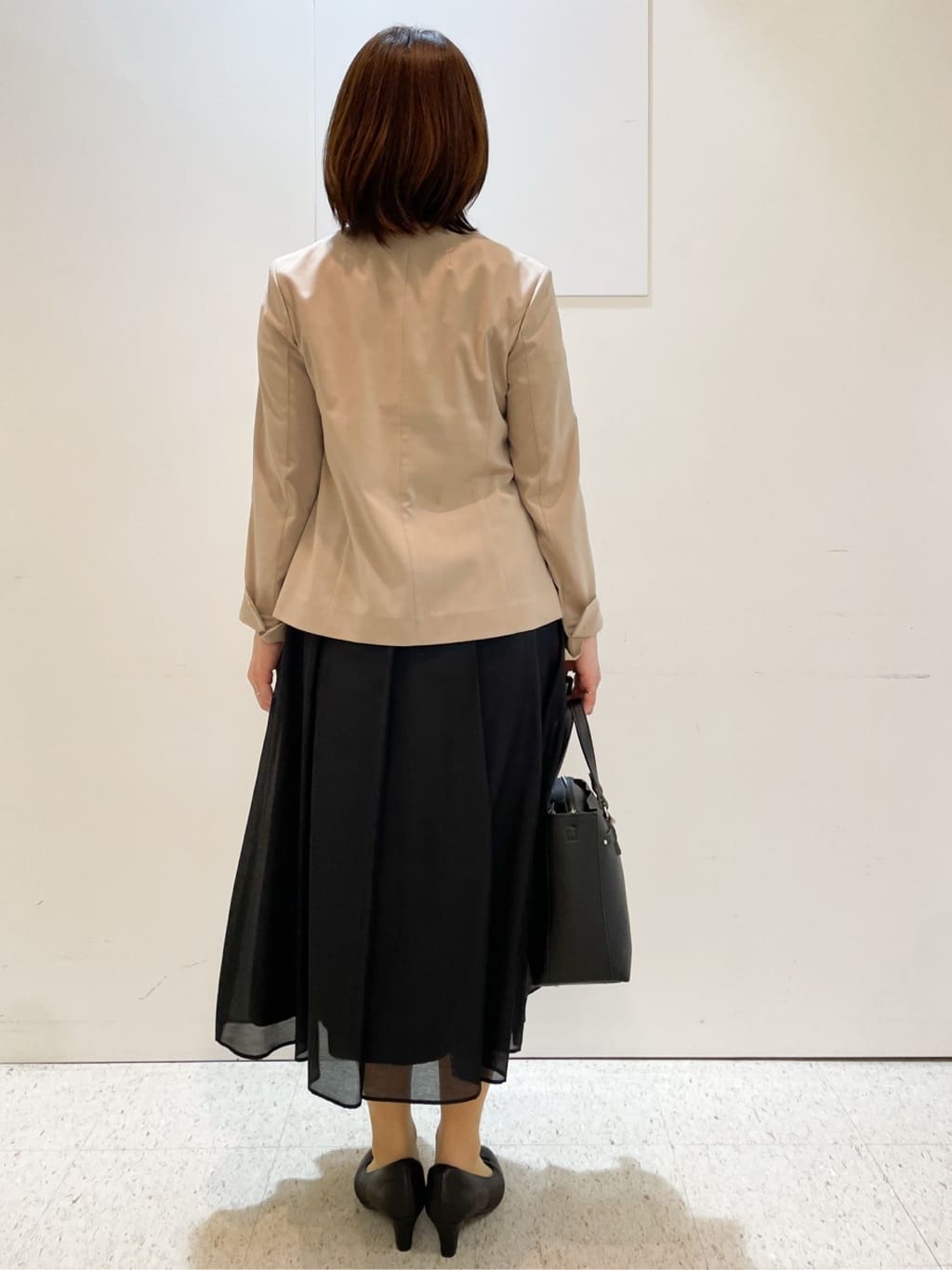 めいさんの「Reflect｜【洗える／セットアップ可】ノーカラージャケット」を使ったコーディネート