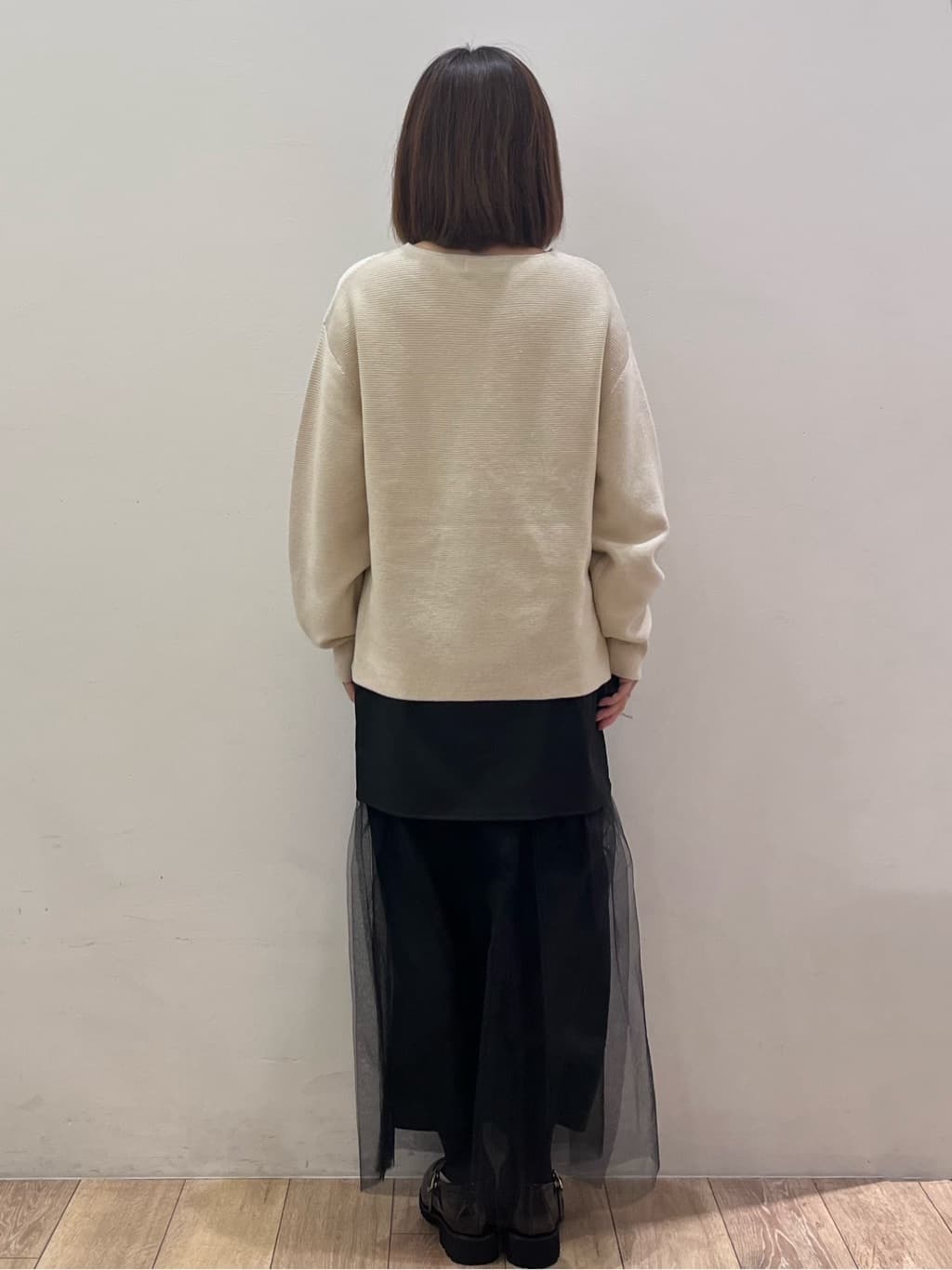kcさんの「OPAQUE.CLIP｜チュールドッキングデザインスカート【洗濯機OK】」を使ったコーディネート