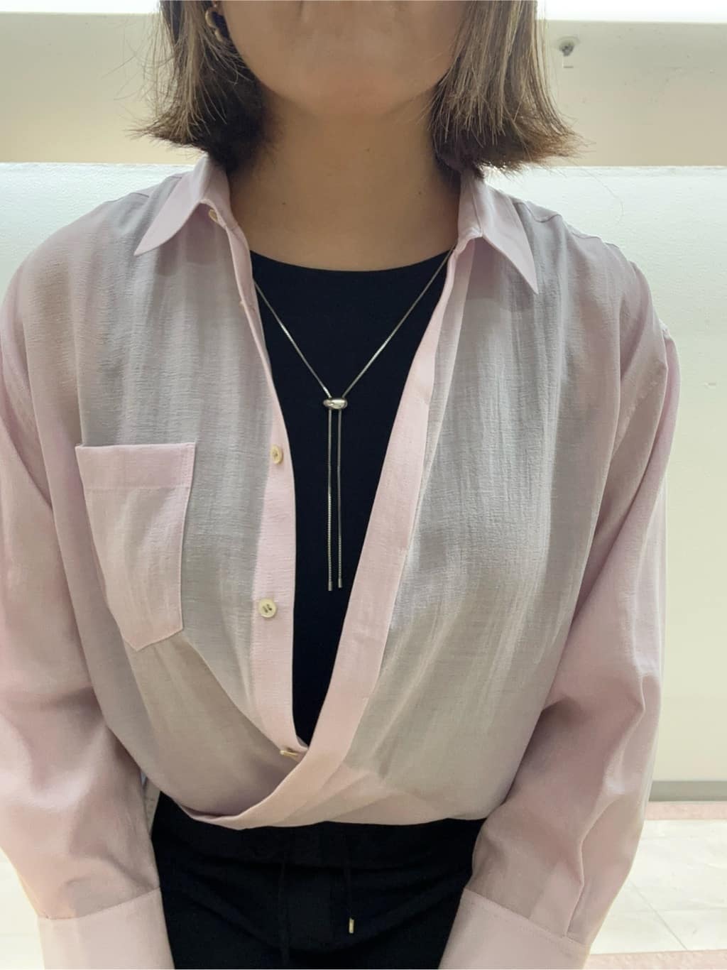 chinatsuさんの「Reflect｜◆【マシンウォッシュ可】3WAYシアーシャツブラウス」を使ったコーディネート
