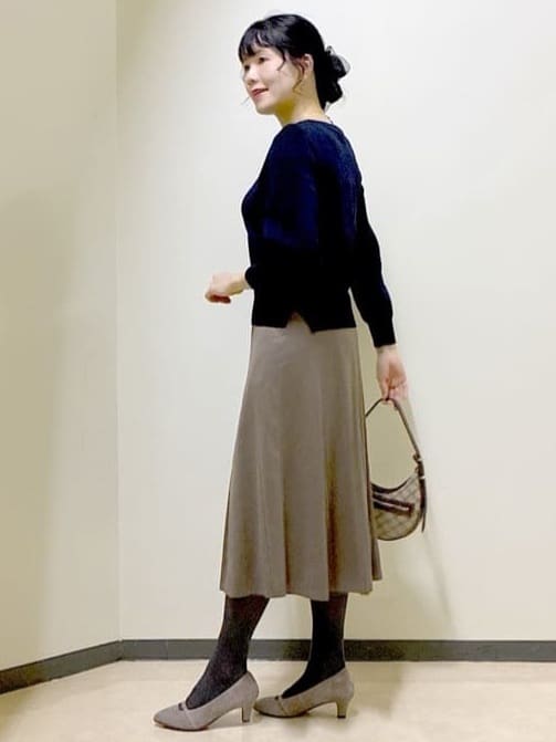  beni_gingerさんの「Reflect｜【選べる8色／スカートにもパンツにも◎】ウール混ボートネックニット」を使ったコーディネート