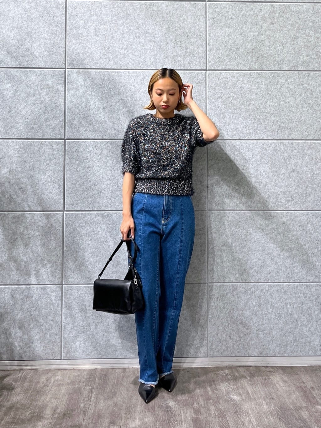Harukaさんの「INDIVI｜カラーネップニット」を使ったコーディネート