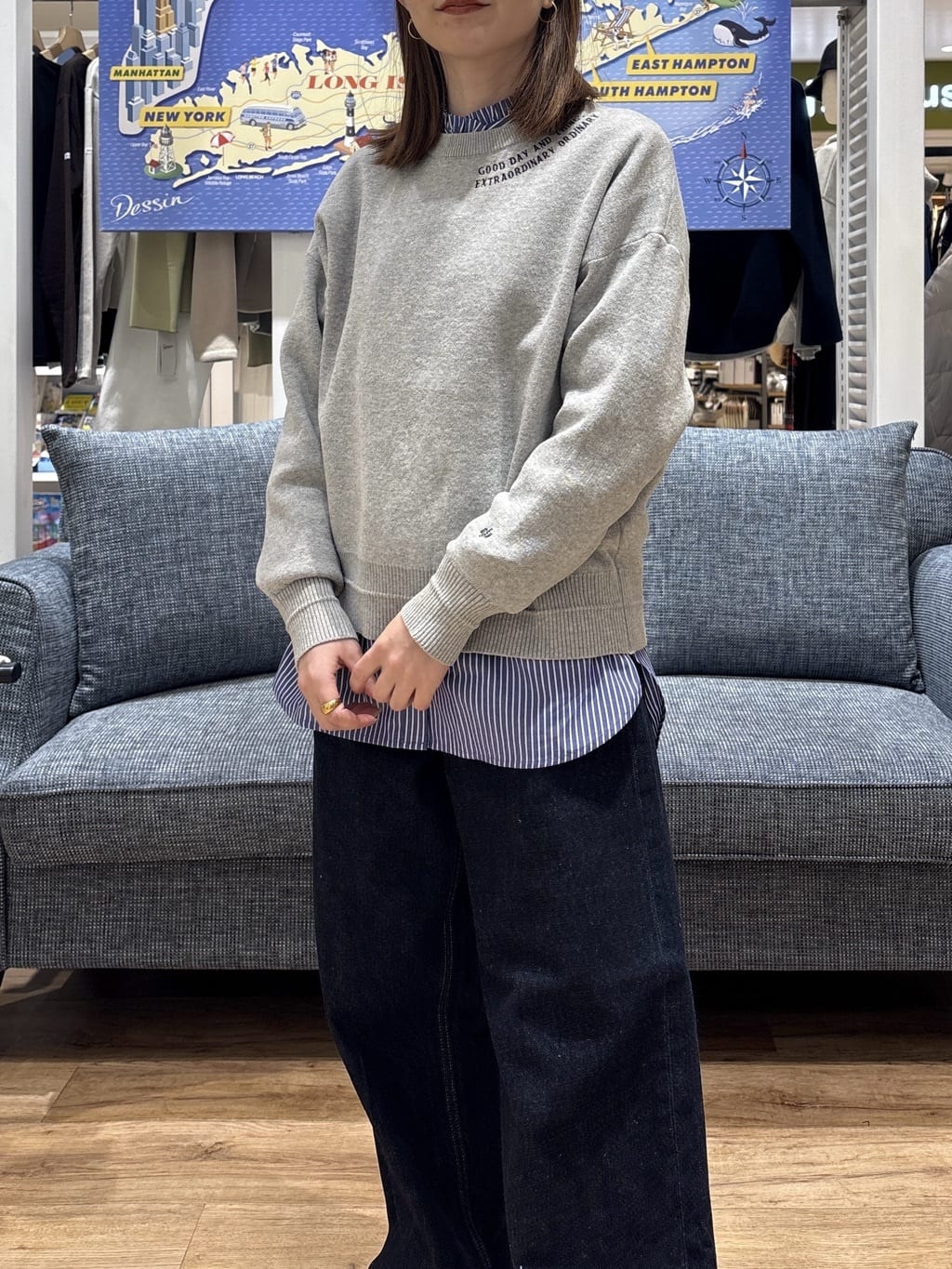 risaさんの「Dessin｜【花粉ガード/撥水加工/洗える】ステンカラースプリングコート」を使ったコーディネート