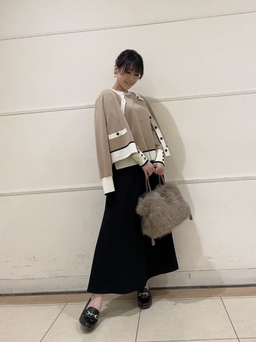 watanabeさんの「UNTITLED｜【アンサンブル可/ジャケット風】ウールミラノリブカーディガン」を使ったコーディネート