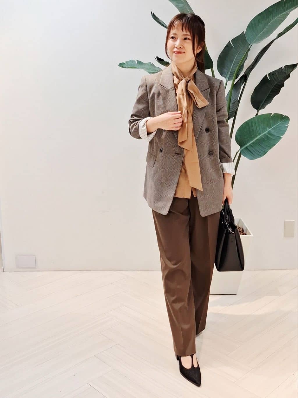 YuKaRiさんの「UNTITLED｜【セットアップ可】ウールライク ダブルブレストジャケット」を使ったコーディネート