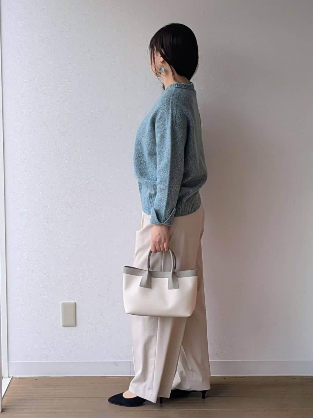 なみきさんの「UNTITLED｜【ゆったり】三つ杢カラーニット」を使ったコーディネート