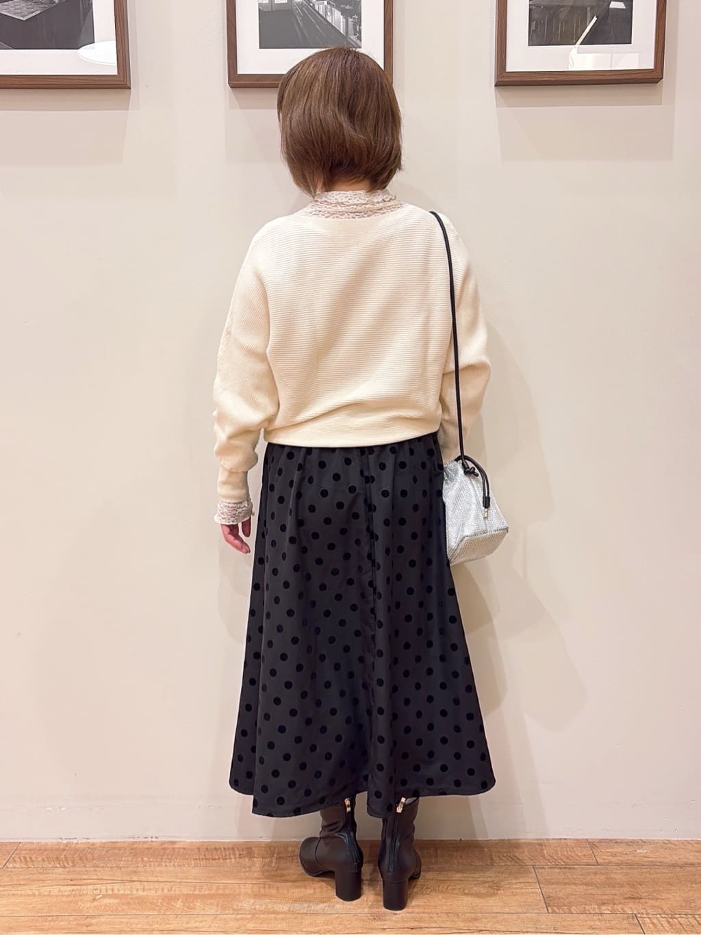 ダー子さんの「SHOO･LA･RUE｜◆【洗える】上品で華やかに アンジェリーナ ドルマンニット」を使ったコーディネート