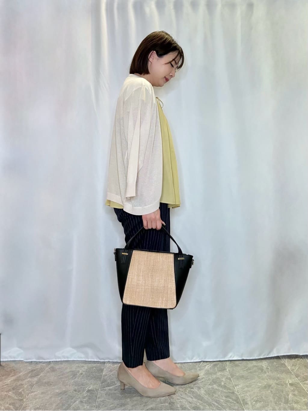 ネリさんの「SHOO･LA･RUE｜【洗える/SS-3L】すっきりキレイにかっこよく 大人のテーパードパンツ」を使ったコーディネート