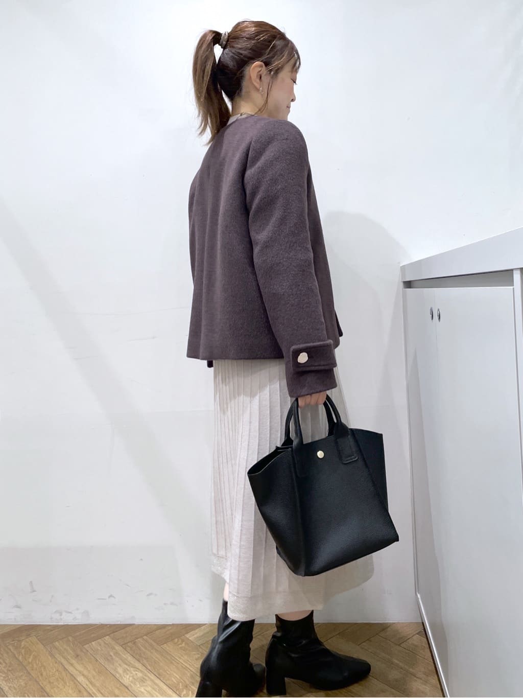 Junさんの「index｜ノーカラーショートコート」を使ったコーディネート