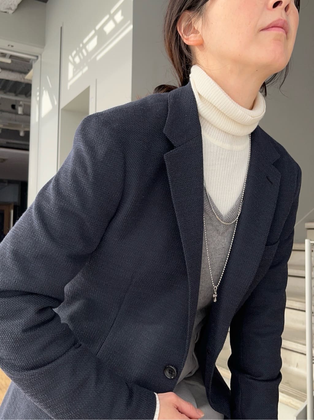 神野（jinno）さんの「TAKEO KIKUCHI｜【Sサイズ～】ラッセルメッシュ ジャケット」を使ったコーディネート