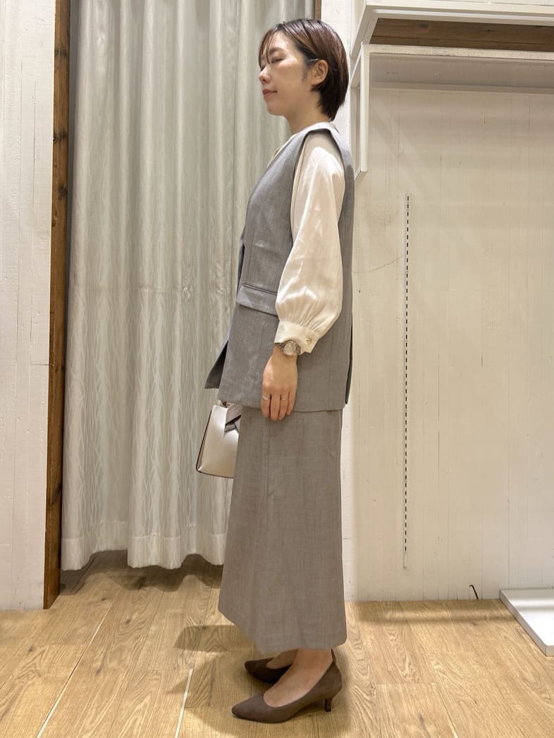 ga_riさんの「THE SHOP TK｜ノーカラージレ【セットアップ可/洗濯機OK】/CAVIANシリーズ」を使ったコーディネート