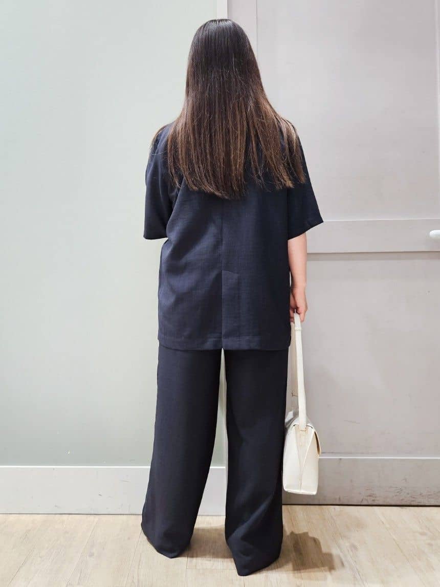 maiさんの「grove｜軽やかに羽織れて、きちんと見え ハーフスリーブテーラードジャケット」を使ったコーディネート