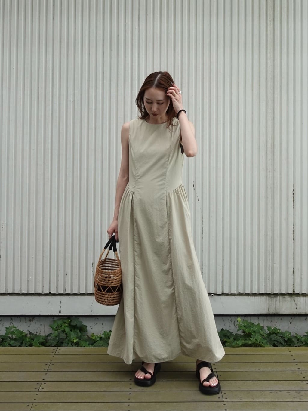 mitsukiさんの「INDIVI｜◆ナイロンタスランワンピース」を使ったコーディネート