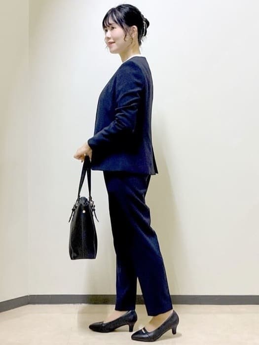  beni_gingerさんの「Reflect｜【SS-4Lサイズ／通勤／セットアップ可】ノーカラージャケット」を使ったコーディネート